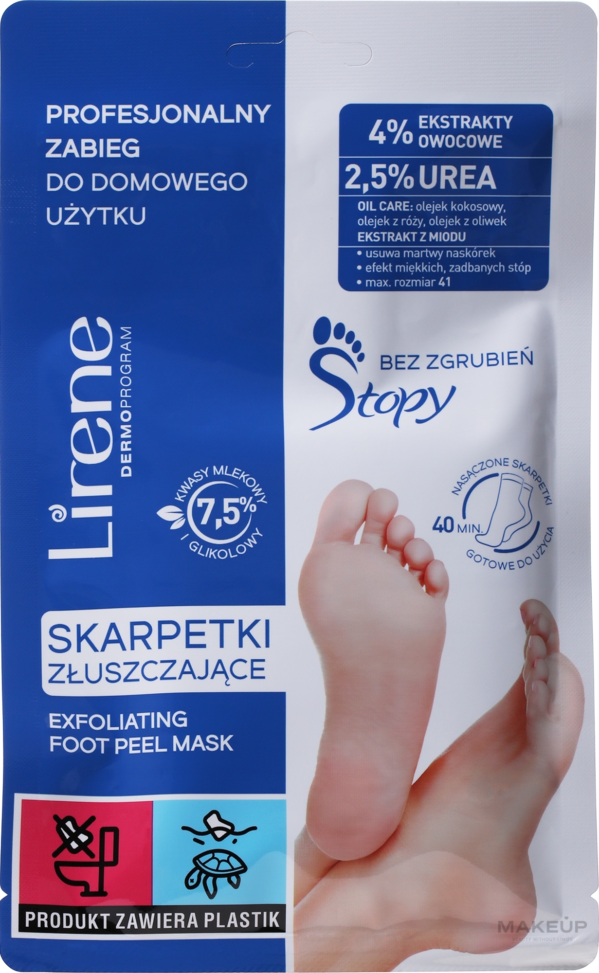 Exfoliating Foot Socks-Mask - Lirene — photo 17 ml