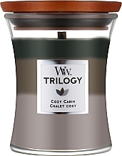 Fragrances, Perfumes, Cosmetics Scented Candle in Glass - WoodWick Hourglass Trilogy Candle Cozy Cabin