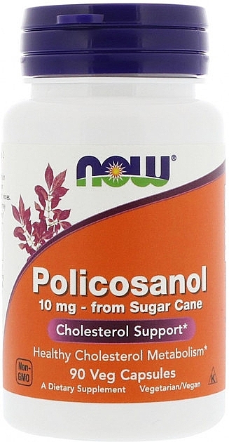 Policosanol Dietary Supplement, 90 capsules, 10mg - Now Foods — photo N1