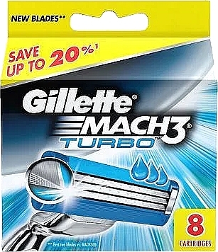 Refill Cartridges, 8 pcs. - Gillette Mach3 Turbo — photo N1