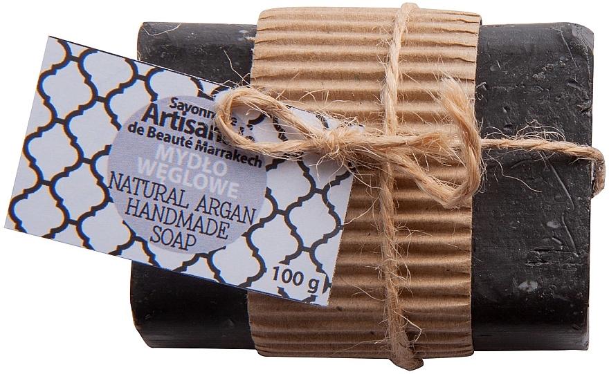 Natural Soap with Activated Carbon - Beaute Marrakech Natural Argan Handmade Soap — photo N1