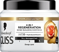 Fragrances, Perfumes, Cosmetics Regenerating Hair Mask 4-in-1 - Gliss Kur Regeneration Hair Mask