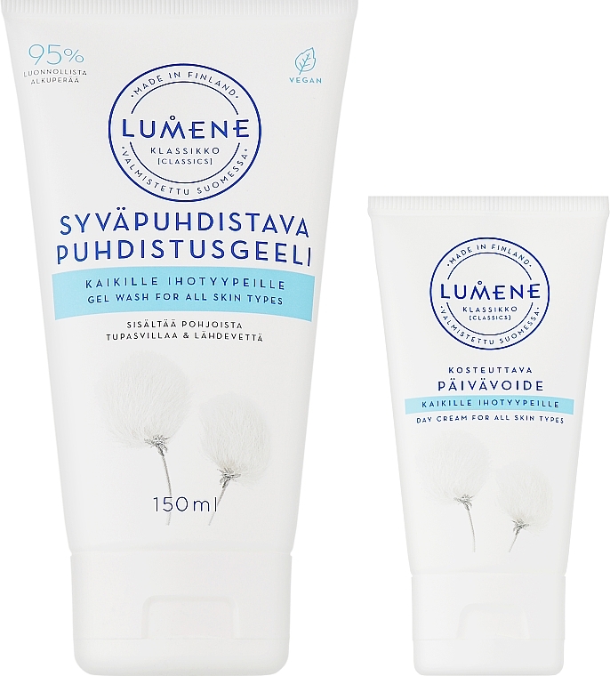 Set - Lumene Klassikko Gift Box (f/gel/150ml + f/cr/50ml) — photo N2