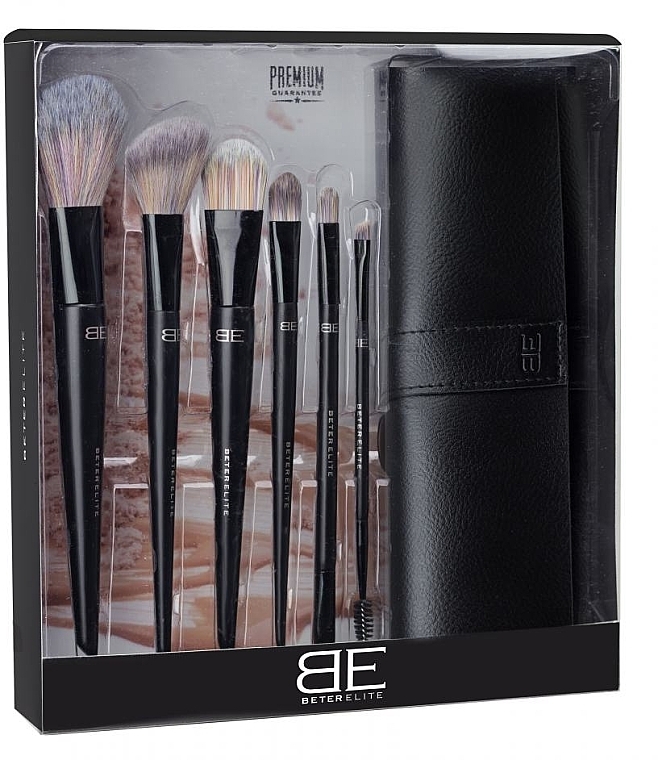 Makeup Brush Set, in case, 6 pcs. - Beter Elite Makeup Brushes Kit — photo N1