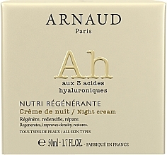 Night Face Cream with 3 Forms of Hyaluronic Acid - Arnaud Nutri Regenerante Night Cream — photo N2