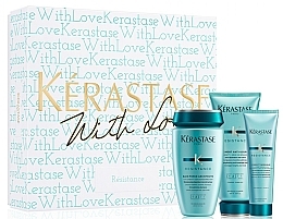 Fragrances, Perfumes, Cosmetics Set - Kerastase With Love Resistance Holiday Set (shamp/250ml + fondant/200ml + h/milk/150ml)