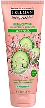 Fragrances, Perfumes, Cosmetics Facial Clay Mask "Cucumber and Pink Salt" - Freeman Feeling Beautiful Rejuvenating Cucumber + Pink Salt Clay Mask