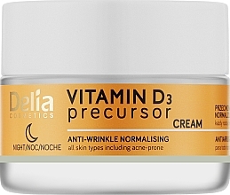 Fragrances, Perfumes, Cosmetics Anti-Wrinkle Night Face Cream with Vitamin D3 - Delia Vitamin D3 Precursor Night Cream