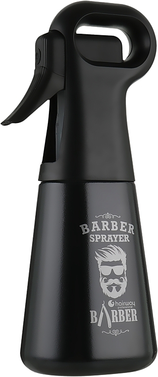 Spray Bottle, black - Hairway Barber Sprayer — photo N2