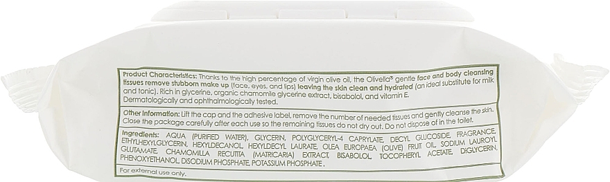 Face & Body Cleansing Wipes 2in1 - Olivella Daily Facial Cleansing Tissues — photo N2