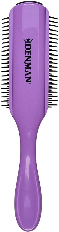 D4 Hair Brush, black and purple - Denman Original Styling Brush D4 African Violet — photo N2