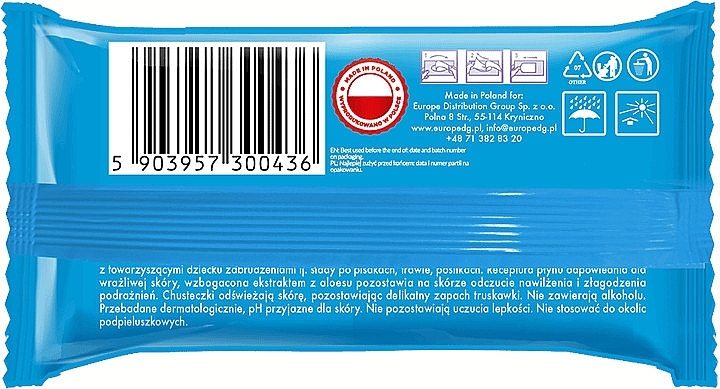 Wet Wipes with Strawberry Scent, 15 pcs - Buzzy Bing Wet Wipes — photo N2