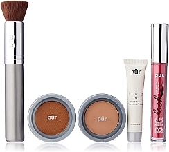 Fragrances, Perfumes, Cosmetics Set - Pur Minerals Best Sellers Starter Kit Blush Medium (primer/10ml + found/4.3g + bronzer/3.4g + mascara/5g + brush)