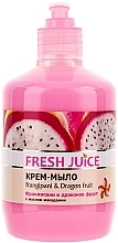 Fragrances, Perfumes, Cosmetics Frangipani & Dragon Fruit Cream Soap with Macadamia Oil, with dispenser - Fresh Juice Frangipani & Dragon Fruit