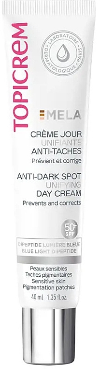 Anti-Blemish Daily Face Cream - Topicrem Mela Anti-Dark Spot Unifying Day Cream SPF50+ — photo N1