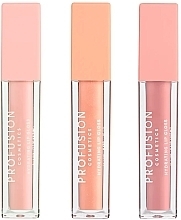 Set - Profusion Cosmetics Lip Trio Nudes (lip/gloss/3x5ml) — photo N2