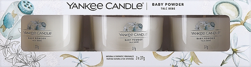 Scented Candle Set 'Baby Powder' - Yankee Candle Baby Powder — photo N1