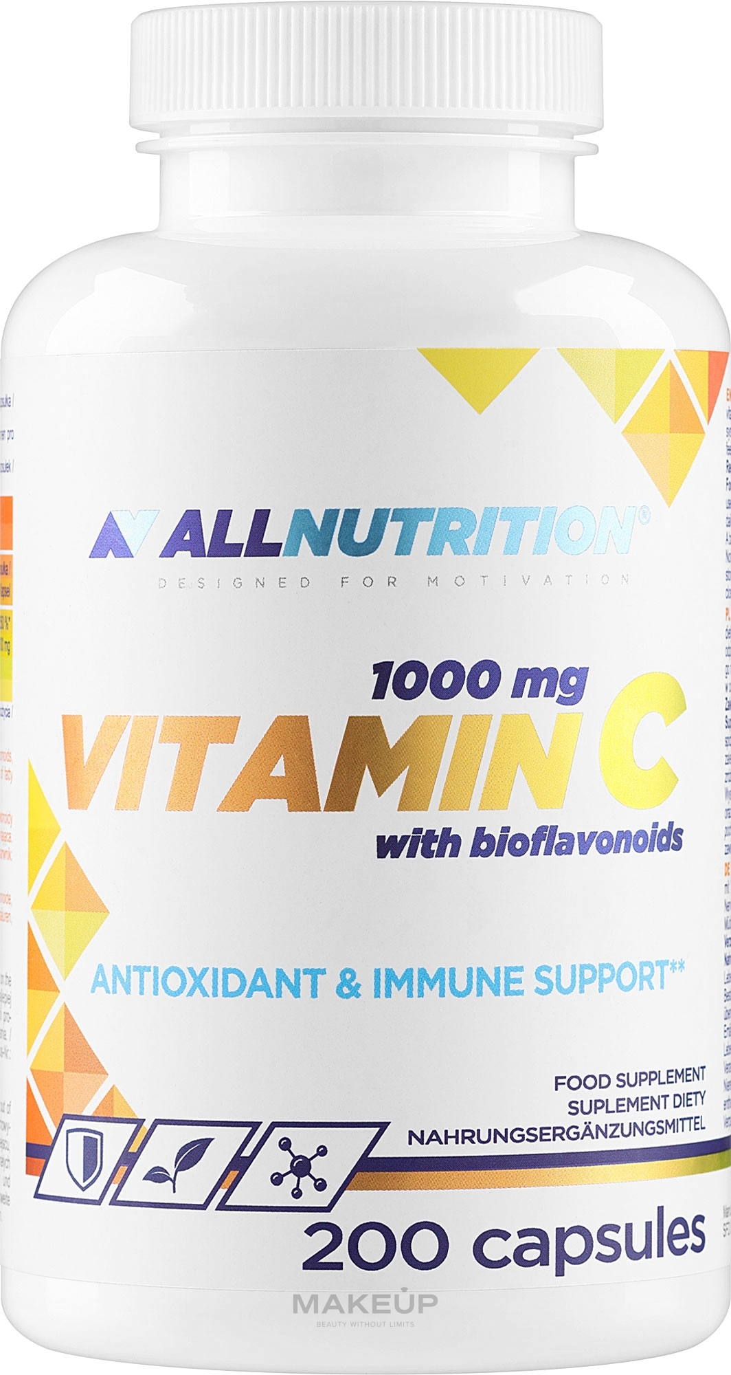 Vitamin C + Bioflavonoids Dietary Supplement - Allnutrition Vitamin C With Bioflavonoids Antioxidant & Immune Support — photo 200 szt.