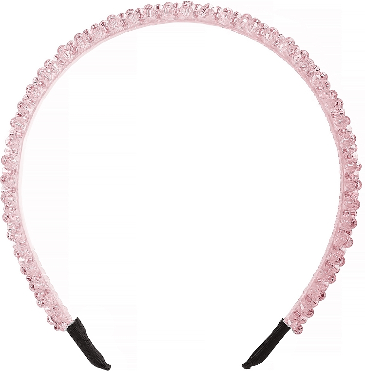 Decorative Hair Wreath, FA-5705, pink with beads - Donegal — photo N1