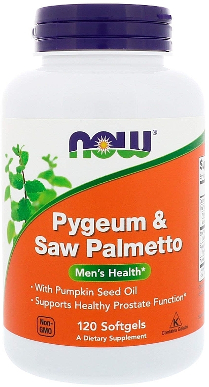 Softgels - Now Foods Pygeum & Saw Palmetto — photo N1