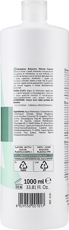 Coconut & Mint Soothing Conditioner - Linea Italiana New Jerbaton Soothing Coconut Mint Conditioner — photo N2