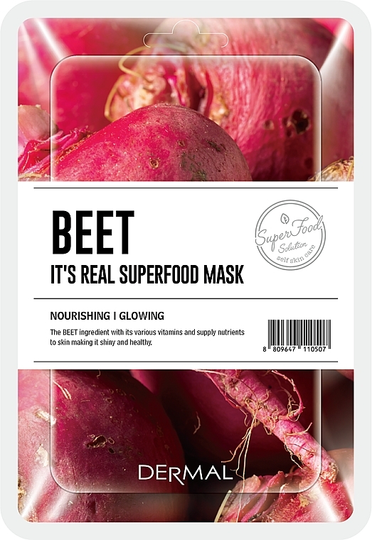 Beet Face Mask - Dermal It's Real Superfood Beat Mask — photo N1