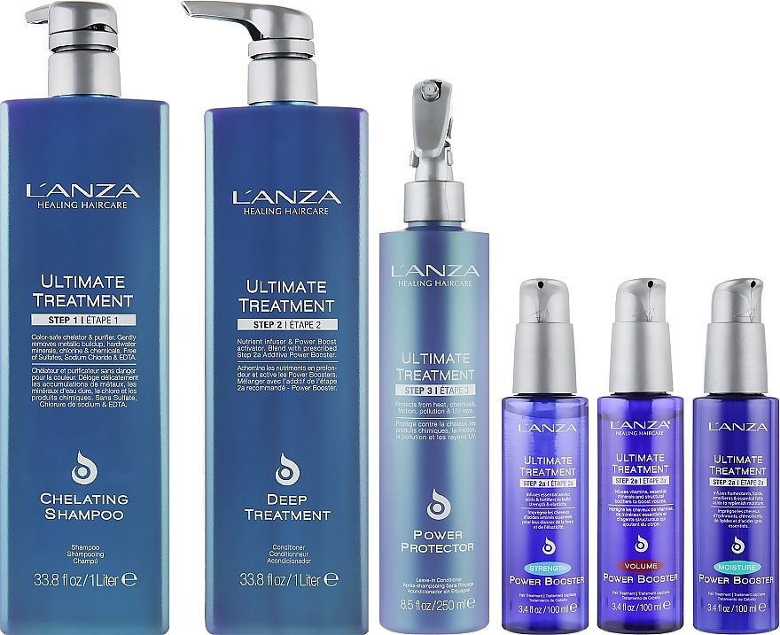 Set - L'anza Ultimate Treatment (sh/1000ml + mask/1000ml + cond/250ml + boost/100ml + boost/100ml + boost/100ml) — photo N2