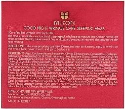 Nourishing Anti-Wrinkle Retinol Night Mask - Mizon Good Night Wrinkle Care Sleeping Mask — photo N3