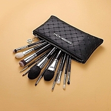 Makeup Brush Set, bright silver - Eigshow Beauty Makeup Brush Master Light Gun Black — photo N2