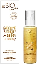Natural Nourishing Body Oil - BeBio Start Your Safe Tanning Natural Oil With Golden Particles — photo N1
