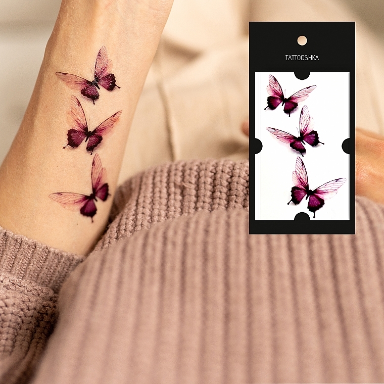 Temporary Tattoo "Butterflies" - Tattooshka — photo N4