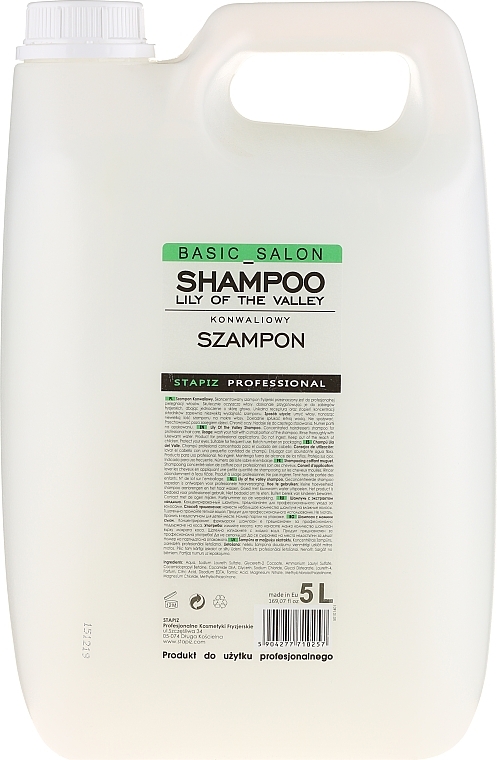 Hair Shampoo "Lily of the Valley" - Stapiz Basic Salon Shampoo Lily Of The Valley — photo N3