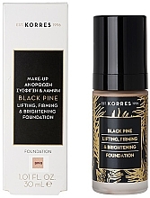 Fragrances, Perfumes, Cosmetics Foundation - Korres Black Pine Lifting, Firming & Brightening Foundation