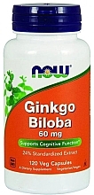 Natural Dietary Supplement, Ginkgo Biloba, 60 mg - Now Foods Ginkgo Biloba — photo N1