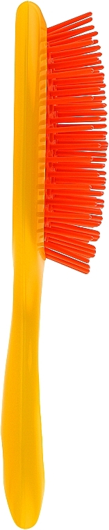 Hair Brush 17.5 x 7 cm, yellow and orange - Janeke Small Superbrush Fluo Yellow Orange — photo N2