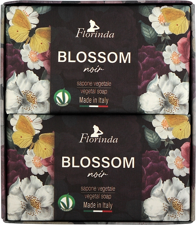 Black Flowers Soap Set - Florinda Blossom Noir Soap (soap/2x200g) — photo N2