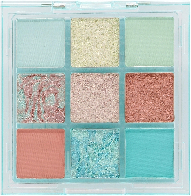 Eyeshadow Palette - W7 Soft Hues Aquamarine Pressed Pigment Palette — photo N2