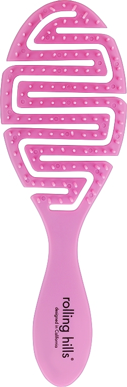 Quick Dry Hair Brush, pink - Rolling Hills Quick Dry Brush Maze — photo N8