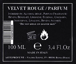 Arte Profumi Velvet Rouge - Perfume — photo N3