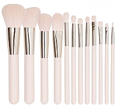 Professional Makeup Brush Set, pink, 12 pcs - Tools For Beauty Makeup Brush Set Pink — photo N1