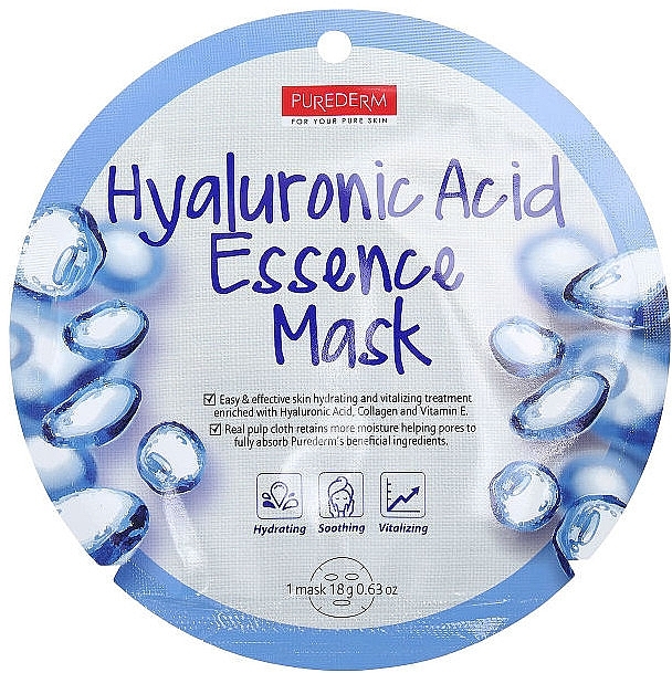 Hyaluronic Acid Collagen Mask - Purederm Hyaluronic Acid Essence Mask — photo N5