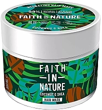 Fragrances, Perfumes, Cosmetics Moisturizing Coconut & Shea Butter Hair Mask - Faith In Nature Coconut & Shea Hydrating Hair Mask