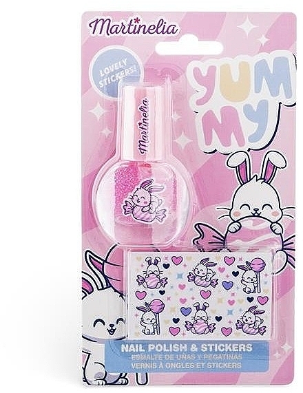 Nail Set - Martinelia Yummy Nail Polish & Stickers (n/polish/3.5ml + n/stickers) — photo N1