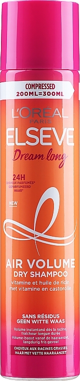 Dry Shampoo for Long Oily Hair - L'Oreal Paris Elseve Dream Long — photo N1