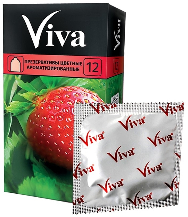 Latex Condoms "Fragrant Colored", 12 pcs - Viva — photo N1