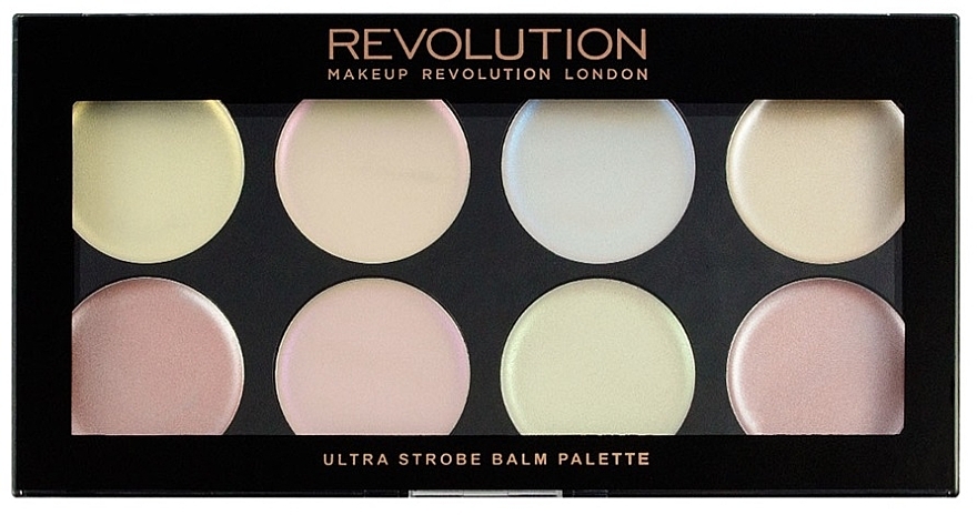 Cream Highlighter Palette - Makeup Revolution Ultra Strobe Balm Palette — photo N1