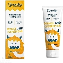 Fragrances, Perfumes, Cosmetics Kids Toothpaste "Orange Clementine" - Nordics Kids Orange Clementine Toothpaste