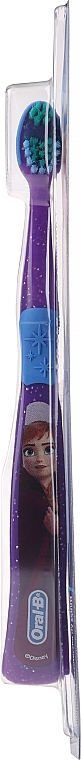 Toothbrush Kids 3-5, soft, Frozen Anna, purple-blue - Oral-B Kids — photo N1