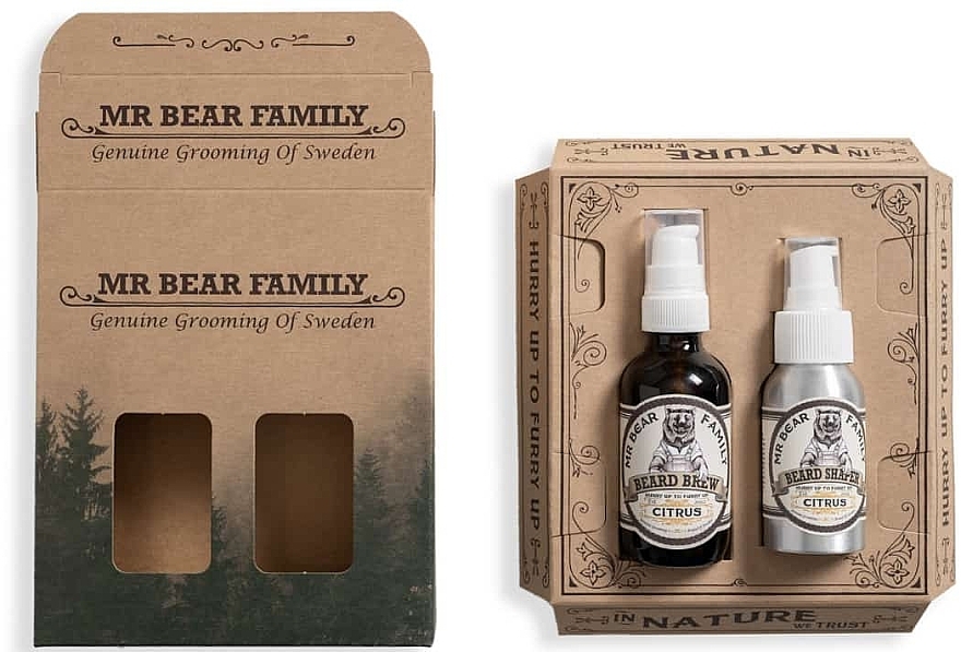 Set - Mr Bear Family Beard Citrus Kit (fluid/60 ml + balm/50 ml) — photo N1