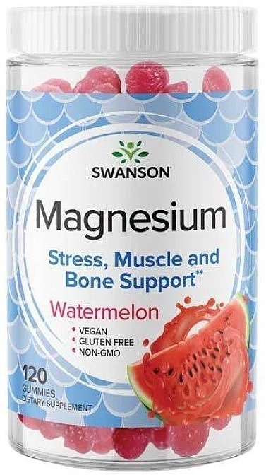 スイカ味クエン酸マグネシウム グミ サプリメント - Swanson Magnesium Gummies Watermelon — photo N1